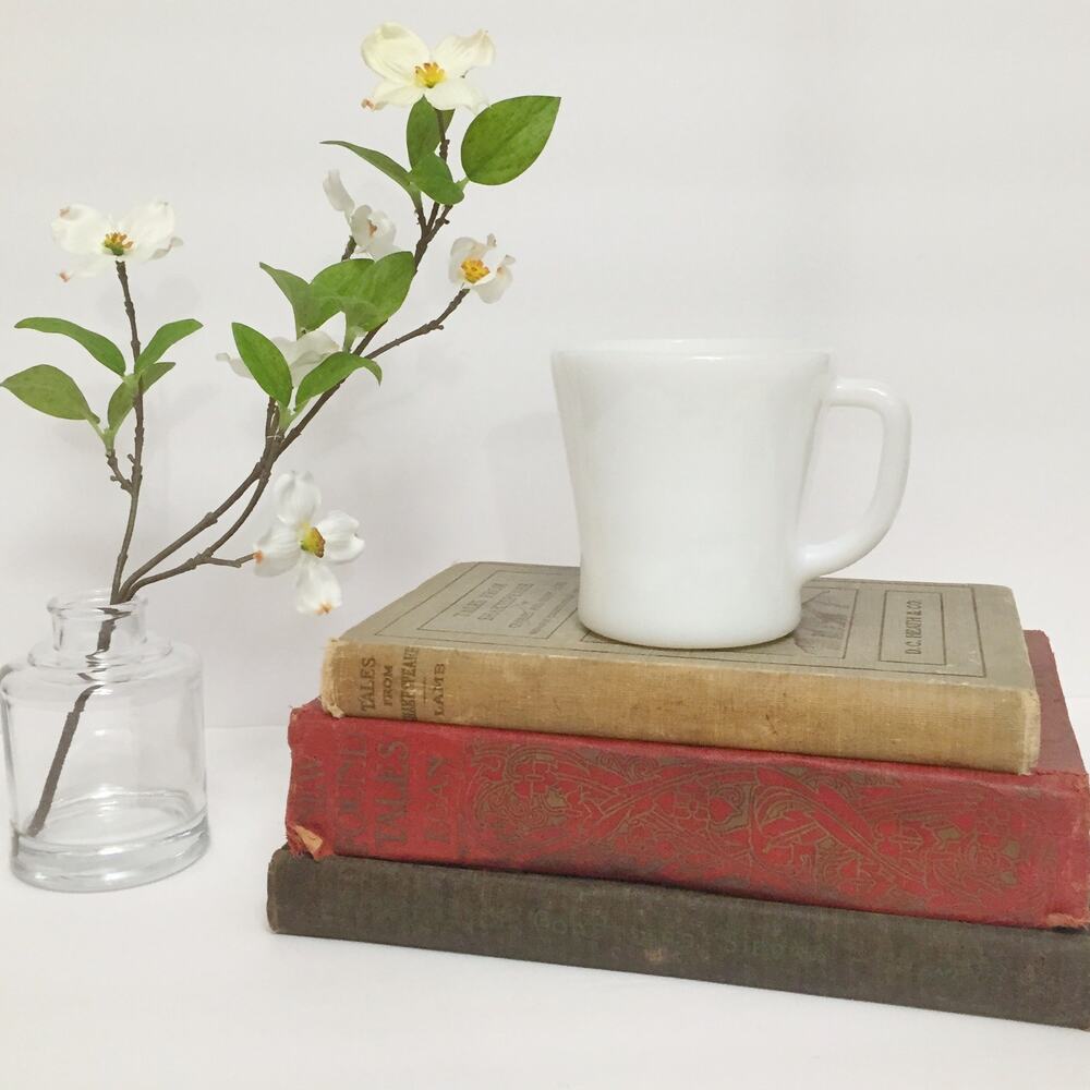 Vintage Federal White Milk Glass Coffee Tea Mug